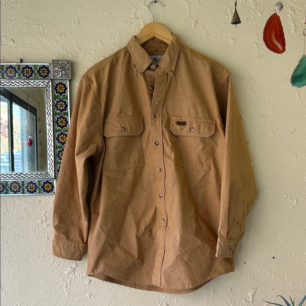 Carhartt Brown Button Down Shirt 🛠️ size M